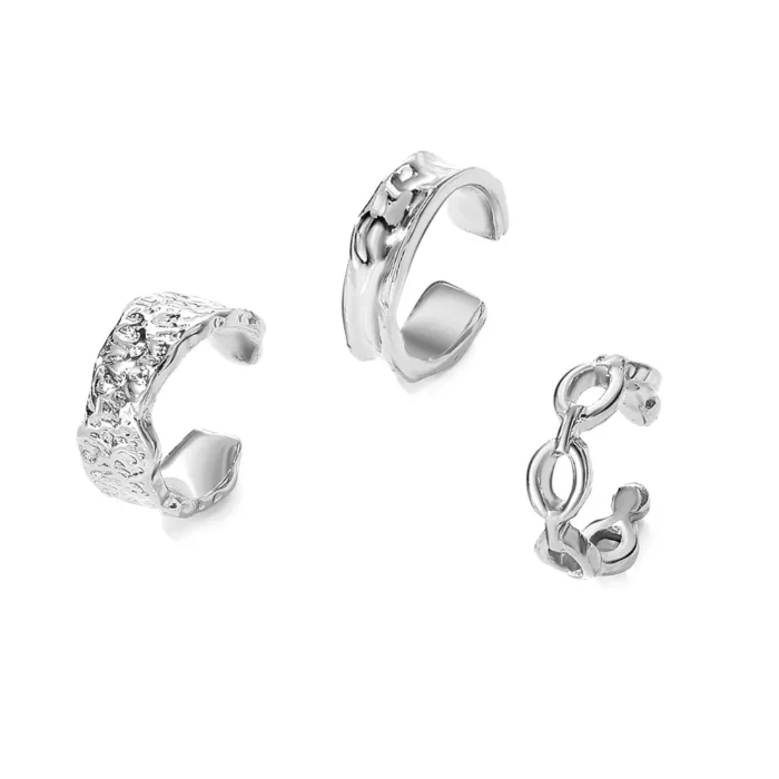 FYJ-02741 Set de Ear Cuffs Plata